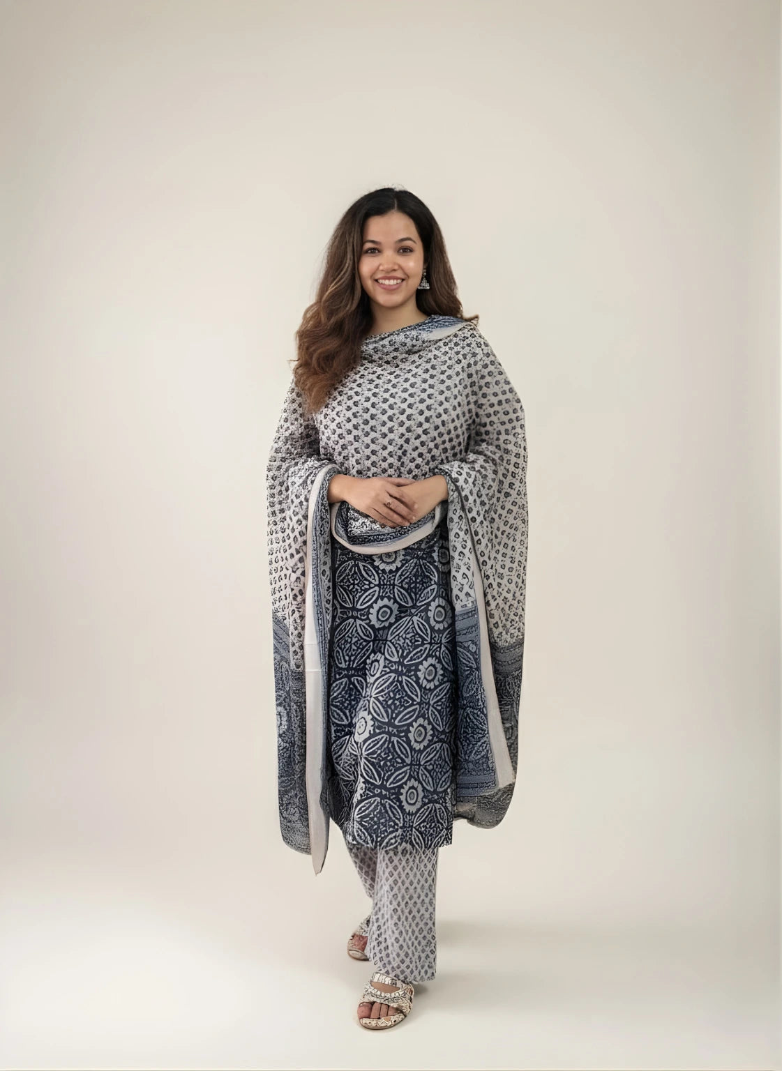 Summer Ease – Soft Cotton 3-Piece Kurti Set