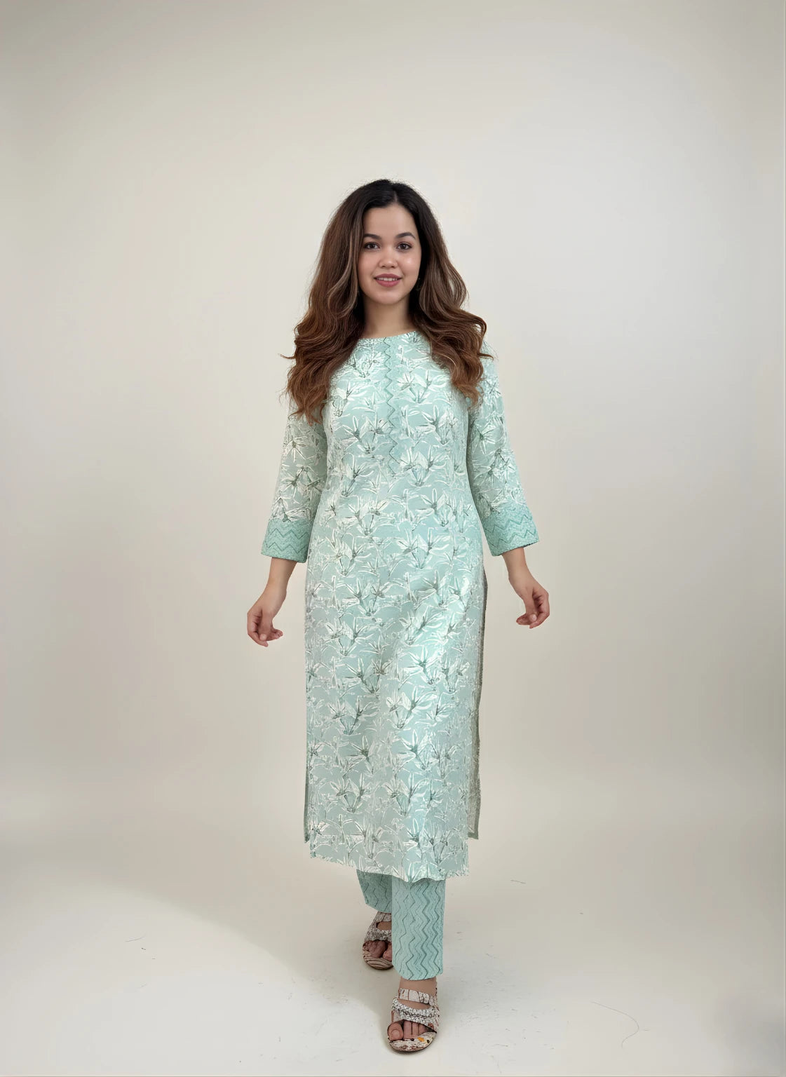 Mint Melody – Kurti Palazzo Set