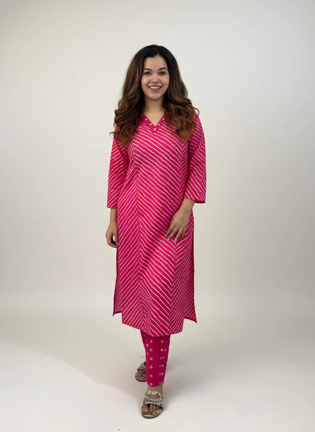 Gulabi Grace – Cotton Kurti Set