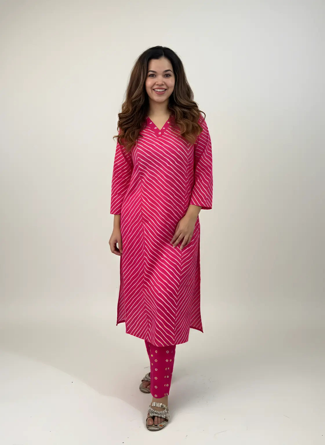 Gulabi Grace – Cotton Kurti Set