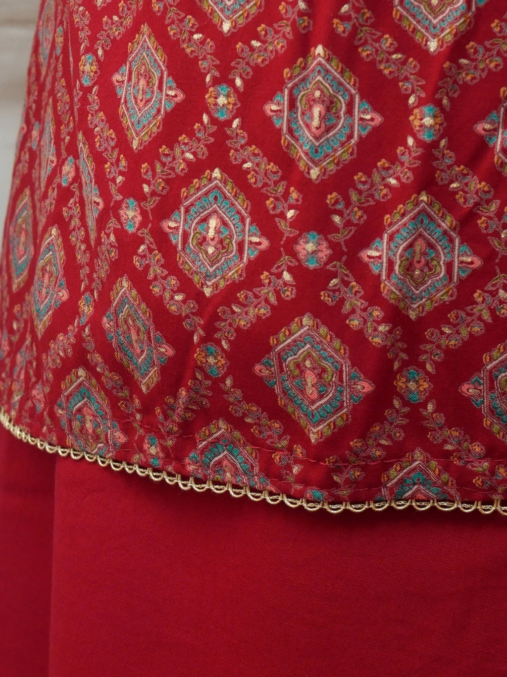Maroon Majesty Embroidered  Unstitched  Suit Set