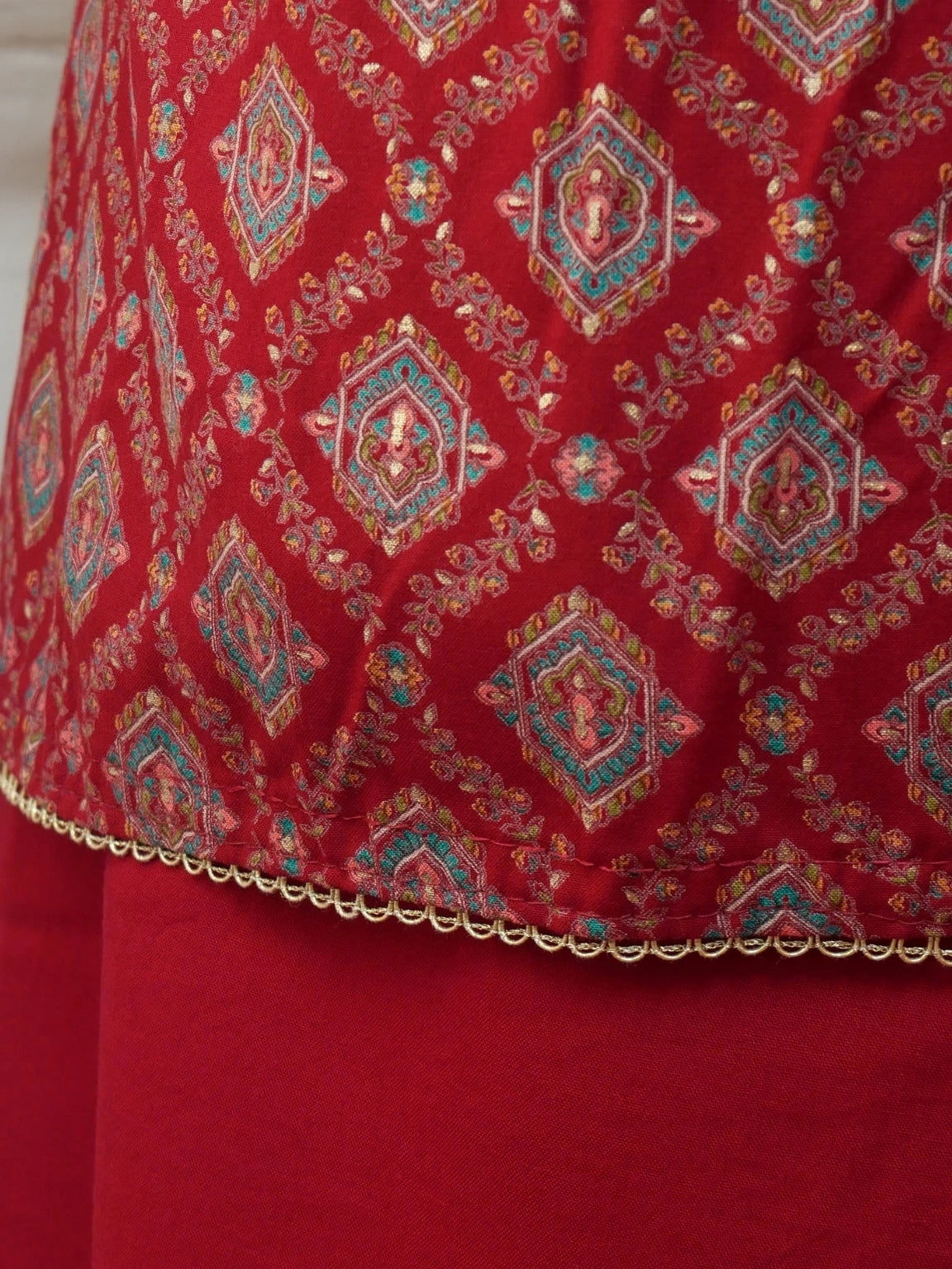 Maroon Majesty Embroidered  Unstitched  Suit Set