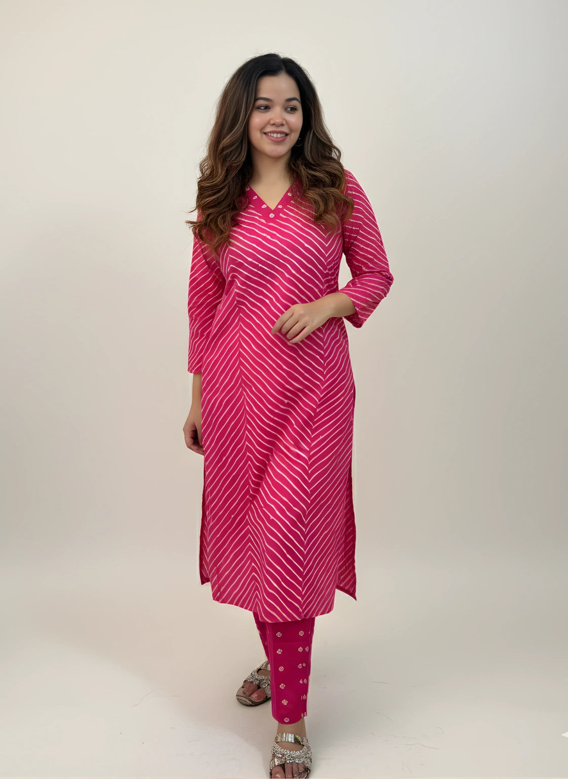 Gulabi Grace – Cotton Kurti Set