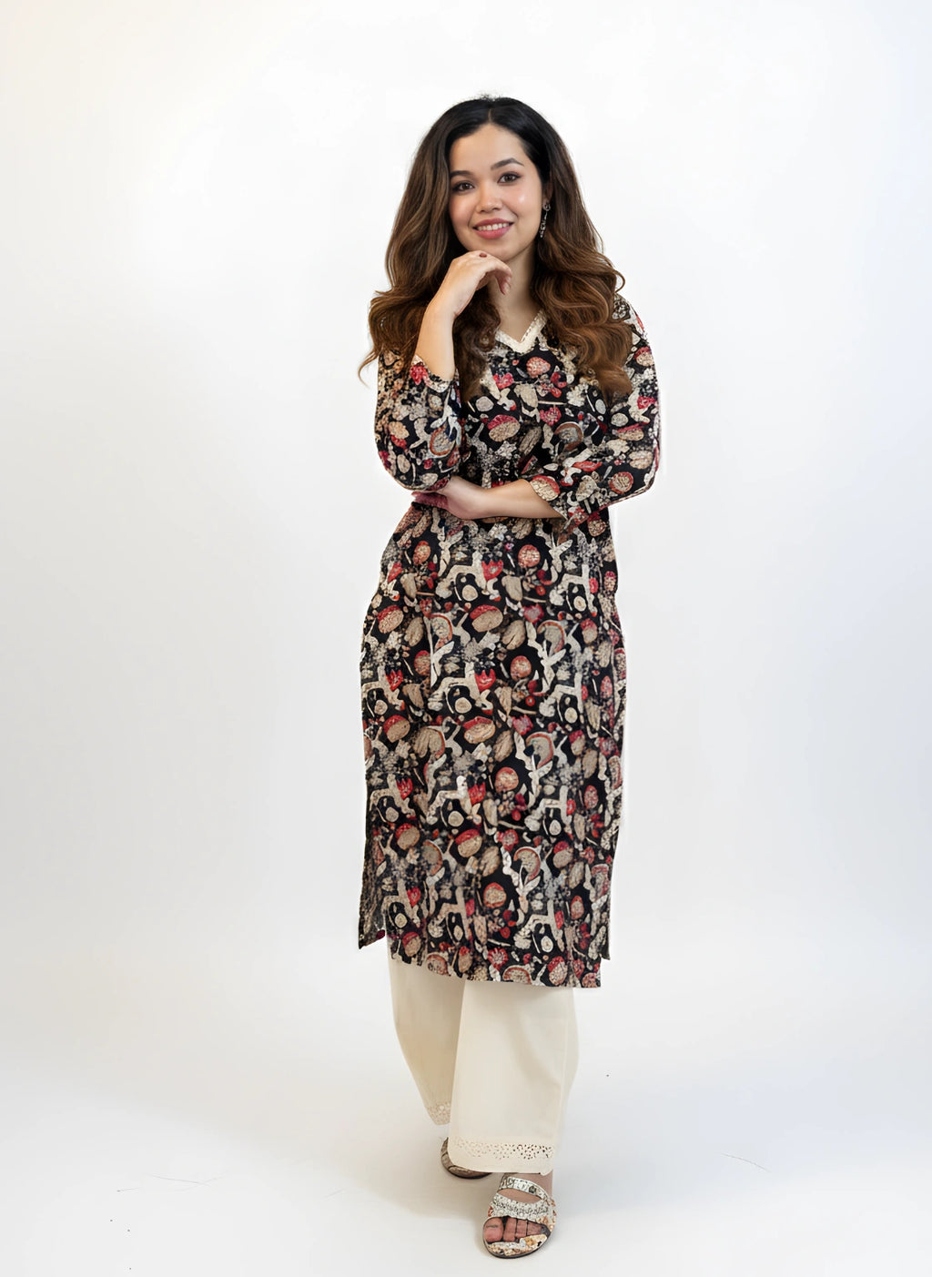 Midnight Harmony – Kurti Palazzo Set