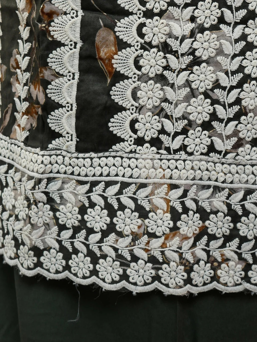 Moss Charm Embroidered Unstitched Suit Set