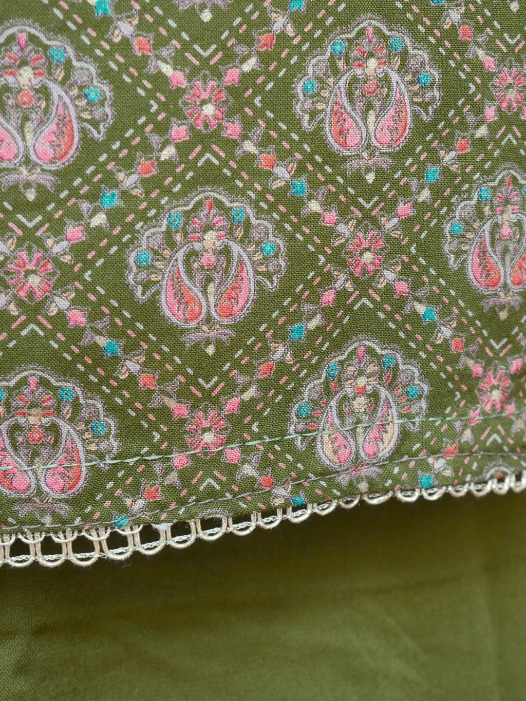 Olive Royale Embroidered  Unstitched Suit Set