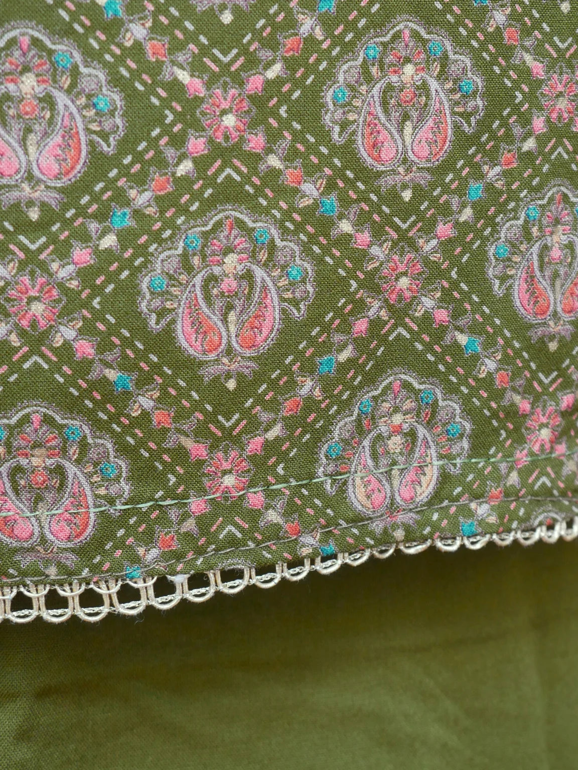 Olive Royale Embroidered  Unstitched Suit Set