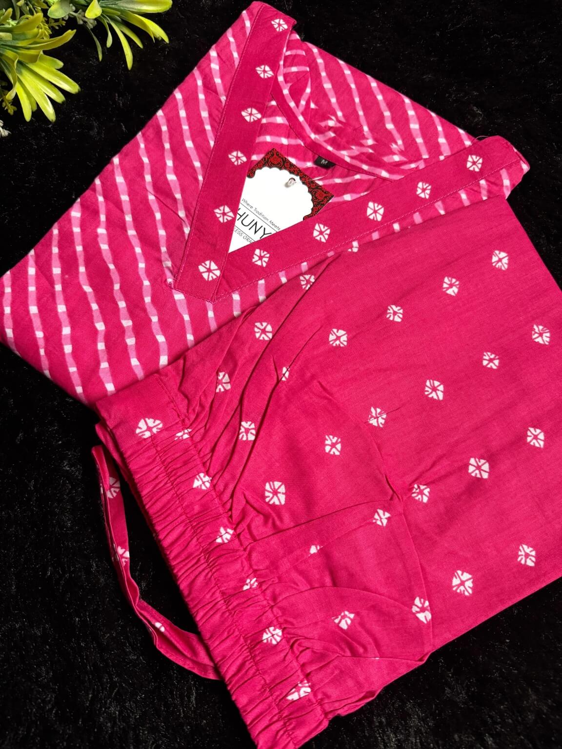 Gulabi Grace – Cotton Kurti Set