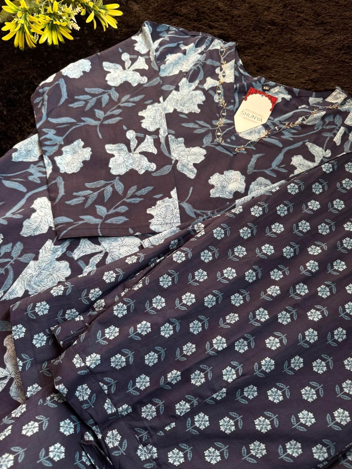 Indigo Bloom – Kurti Palazzo Set