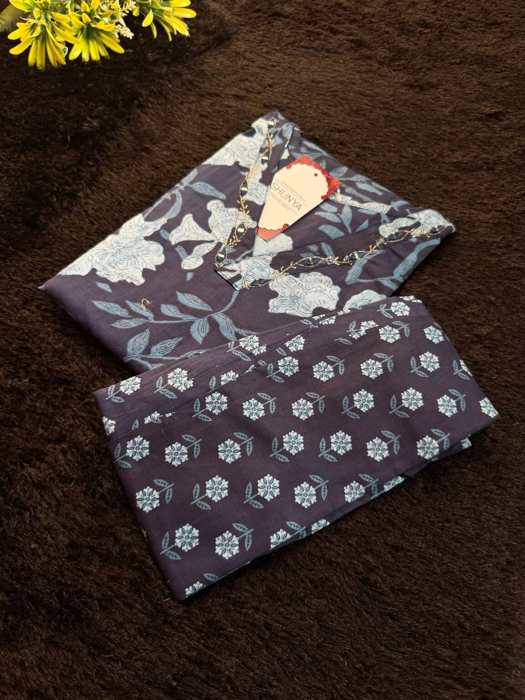Indigo Bloom – Kurti Palazzo Set