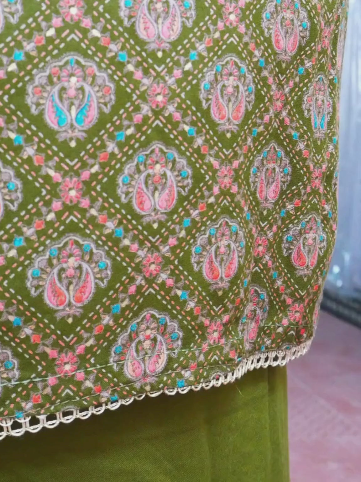 Olive Royale Embroidered  Unstitched Suit Set
